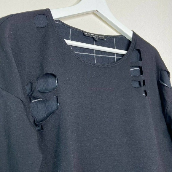 Generation Love Layered Distressed Sweatshirt Top XS - Picture 2 of 7